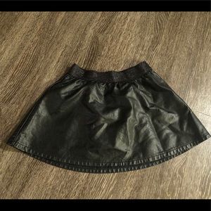 Faux Leather Girls Skirt